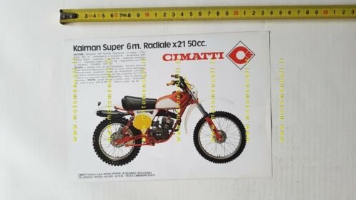 Cimatti Kaiman 50 Super 6m Radiale X21 1979 depliant Italiano …