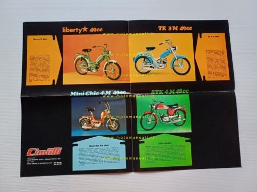 Cimatti produzione modelli 1973 depliant poster originale italiano brochure