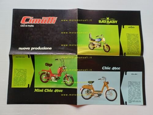 Cimatti produzione modelli 1973 depliant poster originale italiano brochure