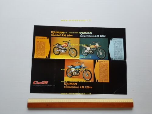 Cimatti produzione moto ciclomotori 1972 depliant ITALIANO originale