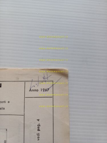 Citroen 2 CV AX 1967 scheda riconoscimento tipo Motorizzazione Facsimile