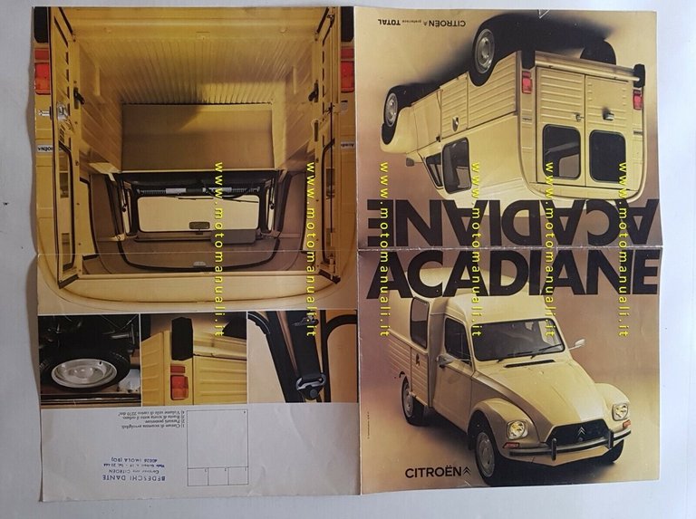 Citroen Acadiane 1978 depliant italiano originale auto brochure