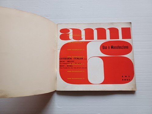 Citroen AMI 6 1968 manuale uso manutenzione libretto originale italiano