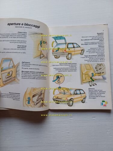 Citroen AX 1988 manuale uso manutenzione libretto istruzioni italiano originale