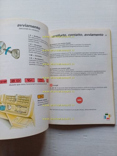 Citroen AX 1988 manuale uso manutenzione libretto istruzioni italiano originale