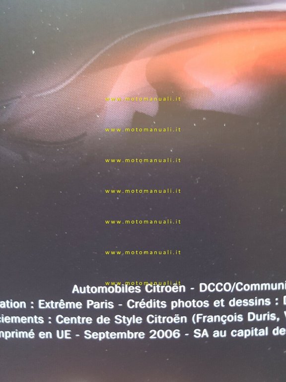 Citroen C-Metisse Prototipo 2006 cartella stampa originale press kit