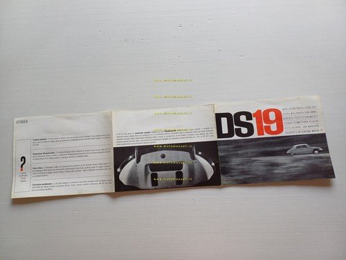 Citroen DS 19 1963 depliant italiano originale