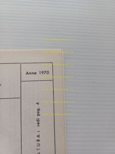 Citroen DS FA 1970 scheda riconoscimento tipo Motorizzazione Facsimile