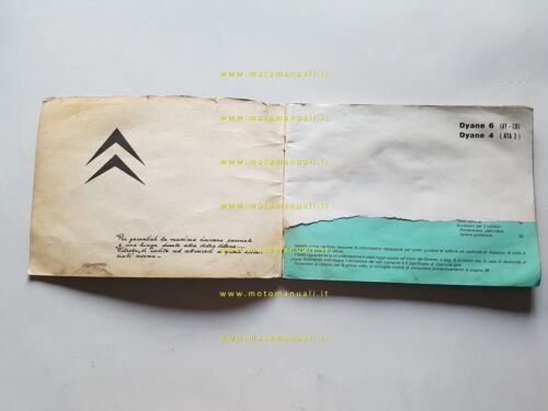 Citroen Dyane 4 - Dyane 6 1974 manuale uso manutenzione …