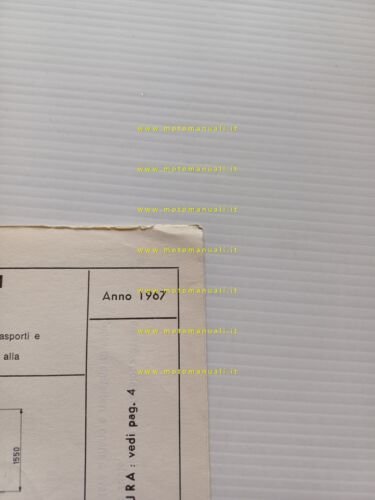 Citroen Dyane AYA A-AM 1967 scheda riconoscimento tipo Motorizzazione Facsimile