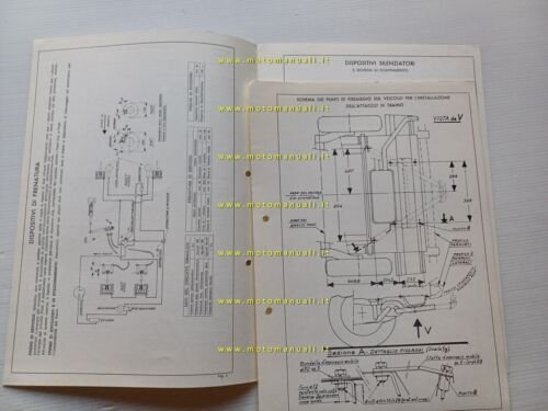 Citroen GS GX-GA 1973 Facsimile scheda Motorizzazione Riconoscimento del Tipo