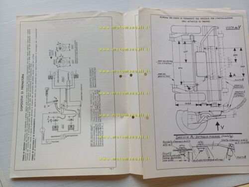 Citroen GS GX-GA Autom. 1970 Facsimile scheda Motorizzazione Riconoscimento Tipo