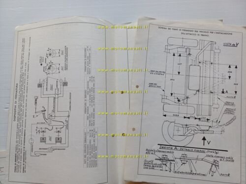 Citroen GS GX-GB 1.2 1971 Facsimile scheda Motorizzazione Riconoscimento d. …