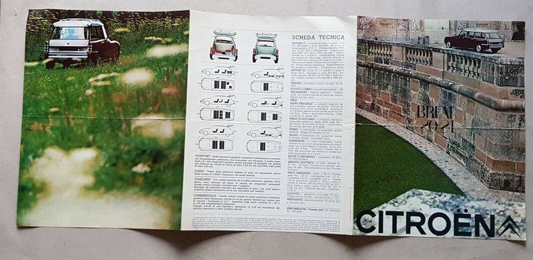 Citroen modelli Break 20-21 1969 depliant ITALIANO originale brochure