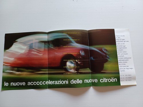 Citroen modelli DS 19 - ID 19 1965 depliant italiano …