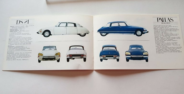 CItroen modelli produzione 1969 depliant originale auto epoca brochure
