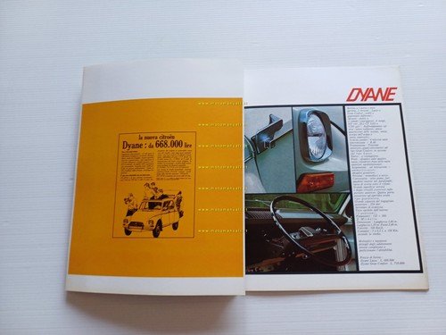 Citroen produzione modelli 1968 depliant italiano originale