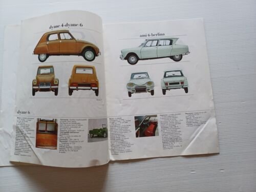 Citroen produzione modelli 1969 depliant originale italiano