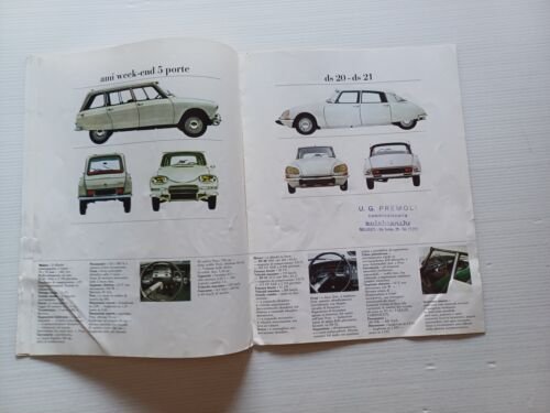 Citroen produzione modelli 1969 depliant originale italiano