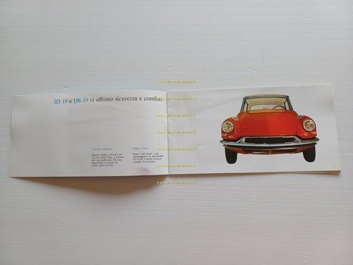 Citroen produzione modelli DS 19 - ID 19 1961 depliant …