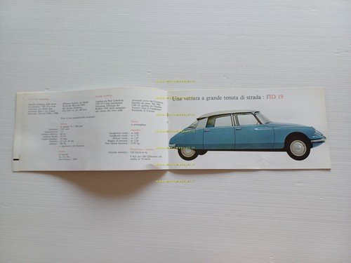 Citroen produzione modelli DS 19 - ID 19 1961 depliant …