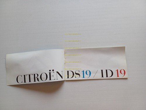 Citroen produzione modelli DS 19 - ID 19 1962 depliant …