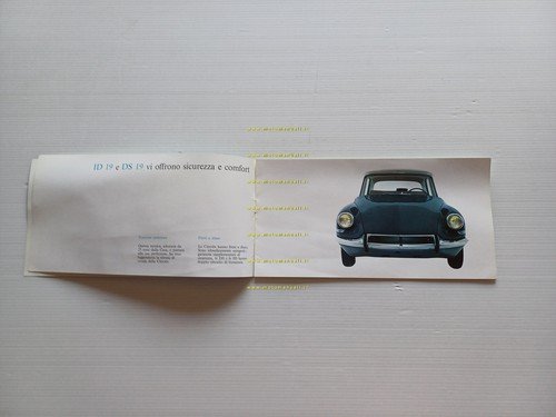 Citroen produzione modelli DS 19 - ID 19 1962 depliant …