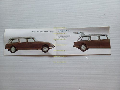 Citroen produzione modelli DS 19 - ID 19 1962 depliant …
