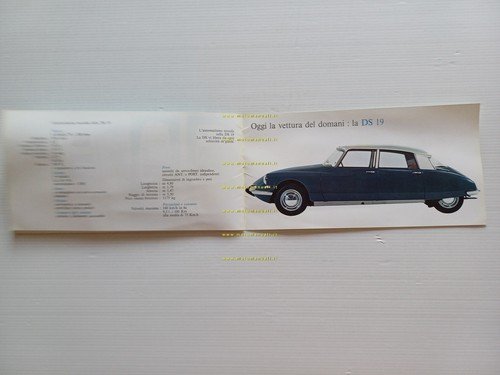 Citroen produzione modelli DS 19 - ID 19 1962 depliant …