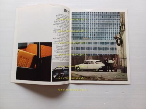 Citroen produzione modelli ID - DS 1968 depliant italiano originale