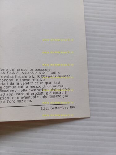 Citroen produzione modelli ID - DS 1968 depliant italiano originale