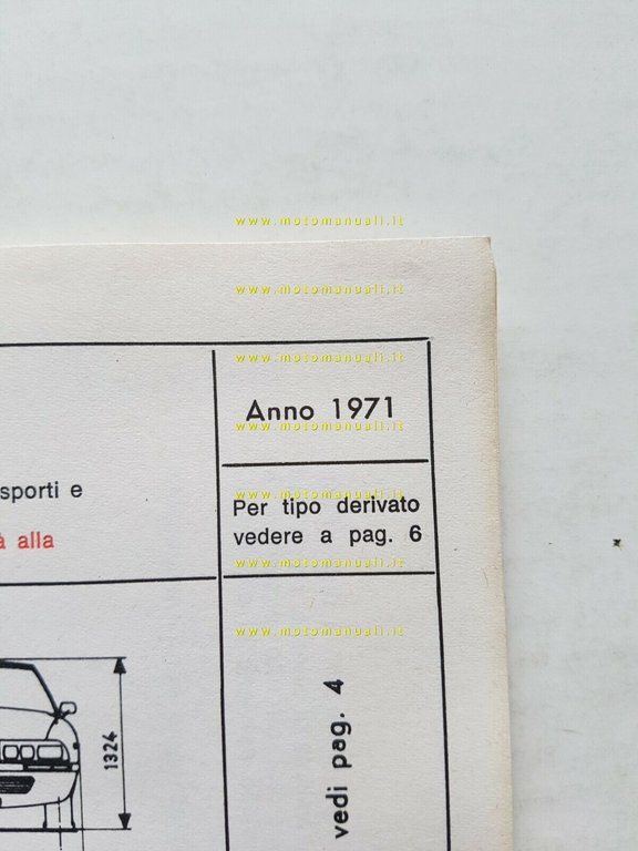 CITROEN SM Maserati SB-SC 1971 scheda riconoscimento tipo Motorizzazione Facsimi