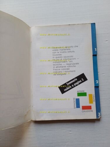 Citroen VISA 10-11-GT-Diesel 1984 manuale uso manutenzione italiano originale