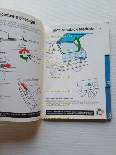 Citroen VISA 10-11-GT-Diesel 1984 manuale uso manutenzione italiano originale