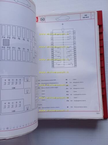 Citroen XM 1994 manuale officina impianti elettrici italiano originale