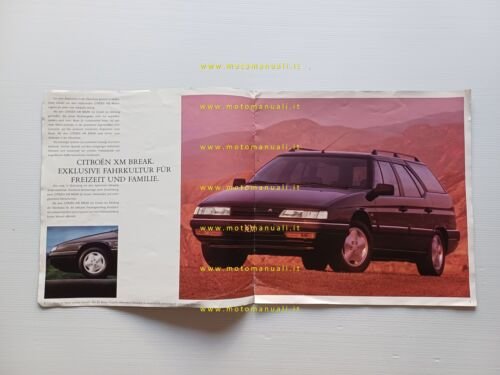 Citroen XM Break 1991 depliant originale TEDESCO