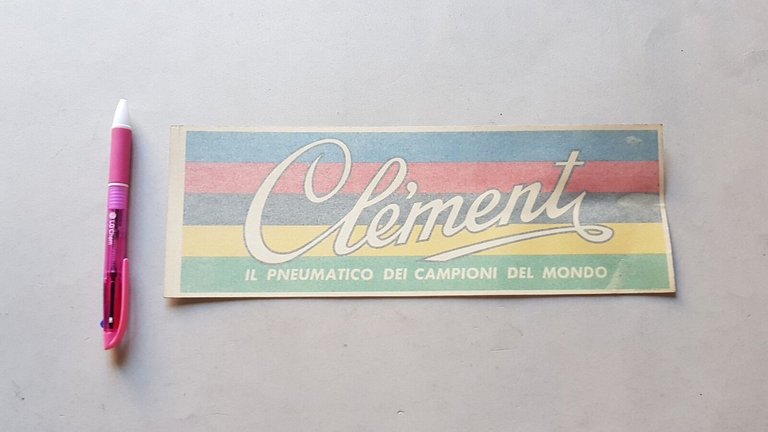 Clement vecchia vetrofania originale anni '70 per negozi officine window …