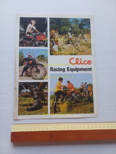 Clice Racing Equipment accessori moto anni 70 depliant originale