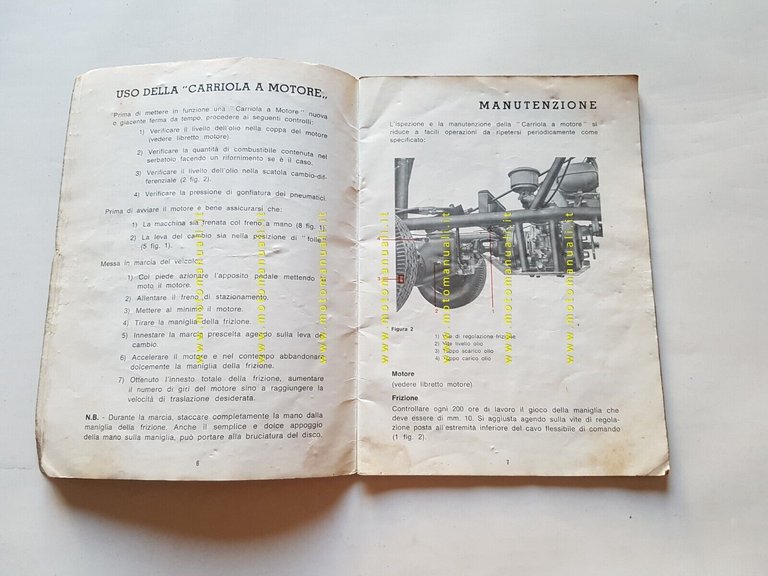 CMG CM/6 carriola a motore 1965 manuale uso + catalogo …