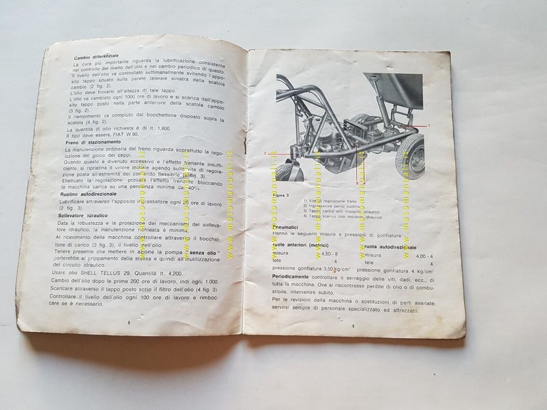 CMG CM/6 carriola a motore 1965 manuale uso + catalogo …