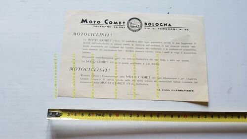 Comet 175 depliant originale moto anni 50 brochure
