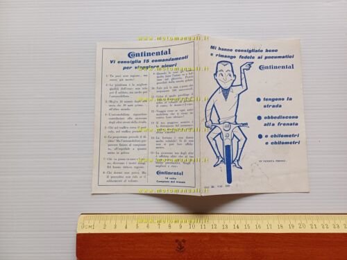 Continental modelli pneumatici moto - scooter 1960 depliant originale italiano