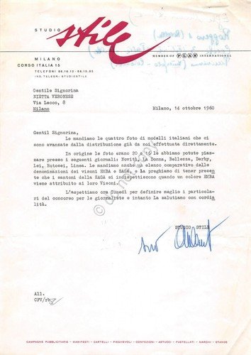 Corrispondenza colori pellicce Emba Saga su lettera Studio Stile Milano …
