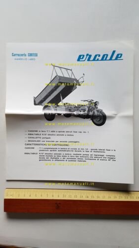 Cortesi Carrozzeria versioni per Ercole MOTO GUZZI depliant originale ITALIANO