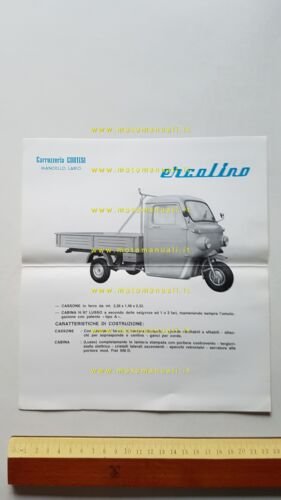 Cortesi Carrozzeria versioni per Ercolino MOTO GUZZI depliant originale ITALIANO