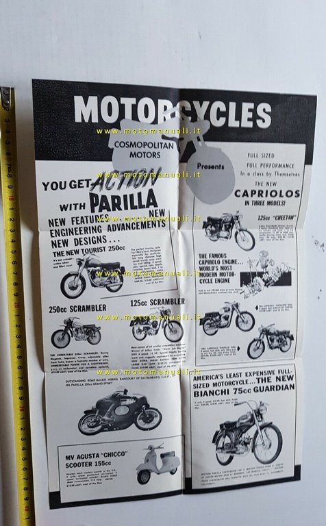 Cosmopolitan Motors USA depliant catalogo prodotti anni 60 originale brochure