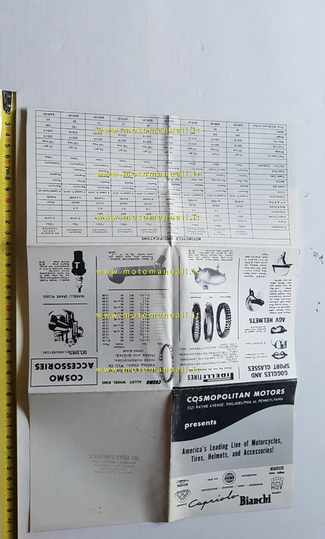 Cosmopolitan Motors USA depliant catalogo prodotti anni 60 originale brochure