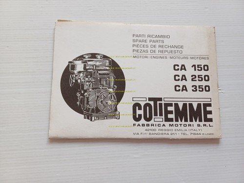 COTIEMME motori industriali CA 150 250 350 catalogo ricambi originale