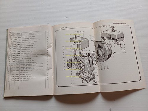 COTIEMME motori industriali CA 150 CA 250 1973 manuale uso+catalogo …