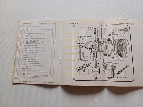 COTIEMME motori industriali CA 350 1973 manuale uso+catalogo ricambi originale